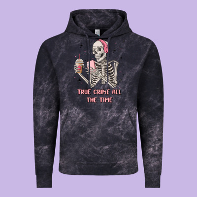 True Crime All The Time Vintage Hoodie Designed By Maliassmallbusiness