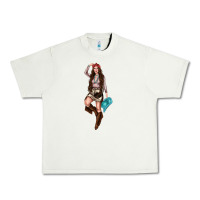 Pistachio western cowgirl Urban Heavy Tee - NancyCooperArtShop
