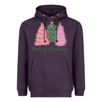 Plum merry christmas trees Heavyweight Hoodie - CowGirlArtShop