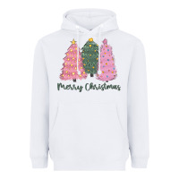 White merry christmas trees Heavyweight Hoodie - CowGirlArtShop