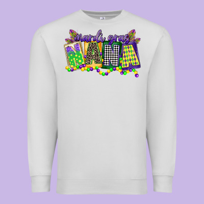 Mardi Gras Nana Premium Sweatshirt Designed By Cowgirlartshop