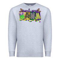 Heather Grey mardi gras nana Premium Sweatshirt - CowGirlArtShop
