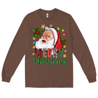 Chestnut Merry Christmas With Santa Long Sleeve Tee - BundleAndBundleShop