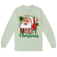 Matcha Merry Christmas With Santa Long Sleeve Tee - BundleAndBundleShop