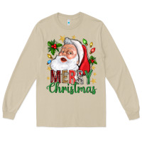 Mushroom Merry Christmas With Santa Long Sleeve Tee - BundleAndBundleShop