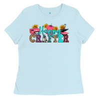 Baby Blue happy crafter Ladies Tee - RanaPortraitStore