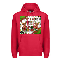 Cardinal just a girl who loves reindeer Premium Hoodie - CowGirlArtShop