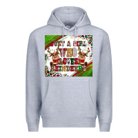 Heather Grey just a girl who loves reindeer Premium Hoodie - CowGirlArtShop
