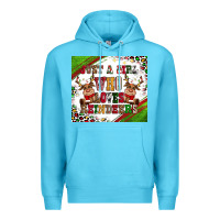 Ocean Blue just a girl who loves reindeer Premium Hoodie - CowGirlArtShop