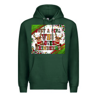 Just A Girl Who Loves Reindeer Premium Hoodie | Teevron