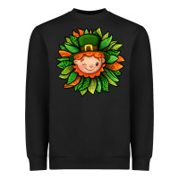 Black St. Patricks Sunflower With Dwarf Heavyweight Sweatshirt - BundleAndBundleShop