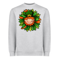 Heather Grey St. Patricks Sunflower With Dwarf Heavyweight Sweatshirt - BundleAndBundleShop