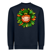 Navy St. Patricks Sunflower With Dwarf Heavyweight Sweatshirt - BundleAndBundleShop