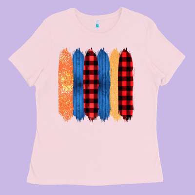 Western Farm Life Pattern Brush Stroke Ladies Tee Designed By Bettercallsaul
