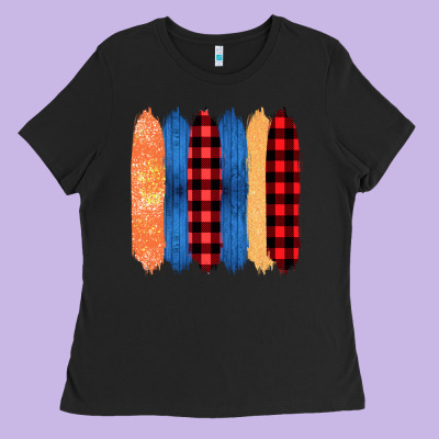 Western Farm Life Pattern Brush Stroke Ladies Tee Designed By Bettercallsaul