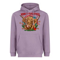 Lavender mooey christmas Heavyweight Hoodie - CowGirlArtShop