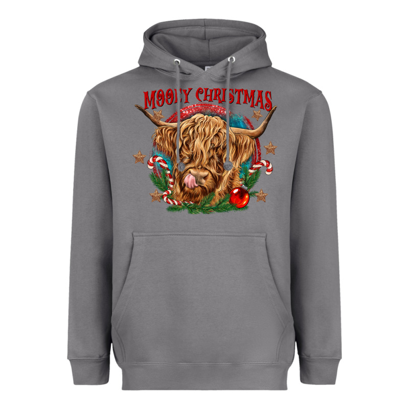 Mooey Christmas Heavyweight Hoodie by CowGirlArtShop | Teevron