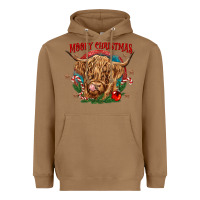 Toasted Coconut mooey christmas Heavyweight Hoodie - CowGirlArtShop