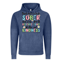 Vintage Denim people dont need to be sober and drugfree to deserve food Vintage Hoodie - MaliasSmallBusiness