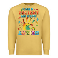 Antique Gold please be patient with me i have autism Premium Sweatshirt - CowGirlArtShop
