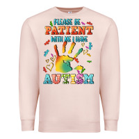 Pale Pink please be patient with me i have autism Premium Sweatshirt - CowGirlArtShop