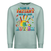 Seafoam please be patient with me i have autism Premium Sweatshirt - CowGirlArtShop