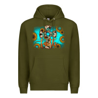 Army Green faith cross Premium Hoodie - JahusDesignShop