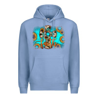 Colony Blue faith cross Premium Hoodie - JahusDesignShop