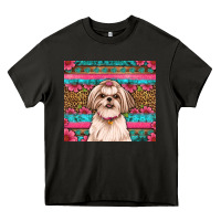 Asphalt shih tzu floral tumbler Heavy Core Tee - JahusDesignShop
