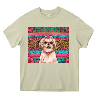 Mossy shih tzu floral tumbler Heavy Core Tee - JahusDesignShop