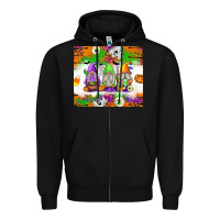 Black Halloween Gnomes Zipper Hoodie - texasbilliewilder