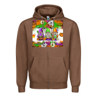 Chestnut Halloween Gnomes Zipper Hoodie - texasbilliewilder