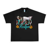 Black western howdy heifer Urban Heavy Tee - NancyCooperArtShop