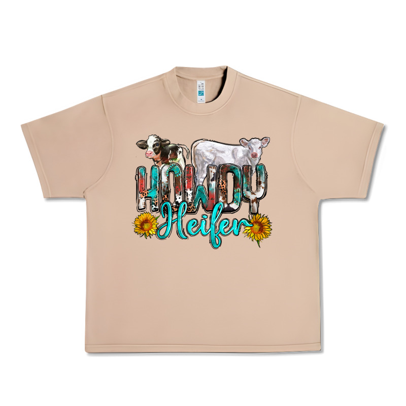 Western Howdy Heifer Urban Heavy Tee by NancyCooperArtShop | Teevron