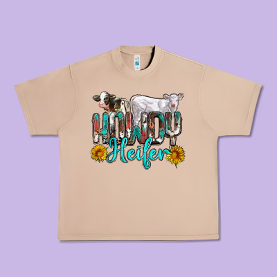 Western Howdy Heifer Urban Heavy Tee Designed By Nancycooperartshop