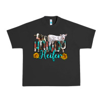 Pigment Black western howdy heifer Urban Heavy Tee - NancyCooperArtShop