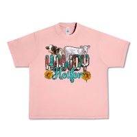 Salmon western howdy heifer Urban Heavy Tee - NancyCooperArtShop