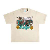 Sandshell western howdy heifer Urban Heavy Tee - NancyCooperArtShop