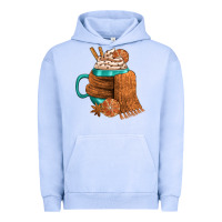 Pigment Grape Ice Winter Coffee Cup With Scarf Urban Hoodie - FaDigitalArtStudio