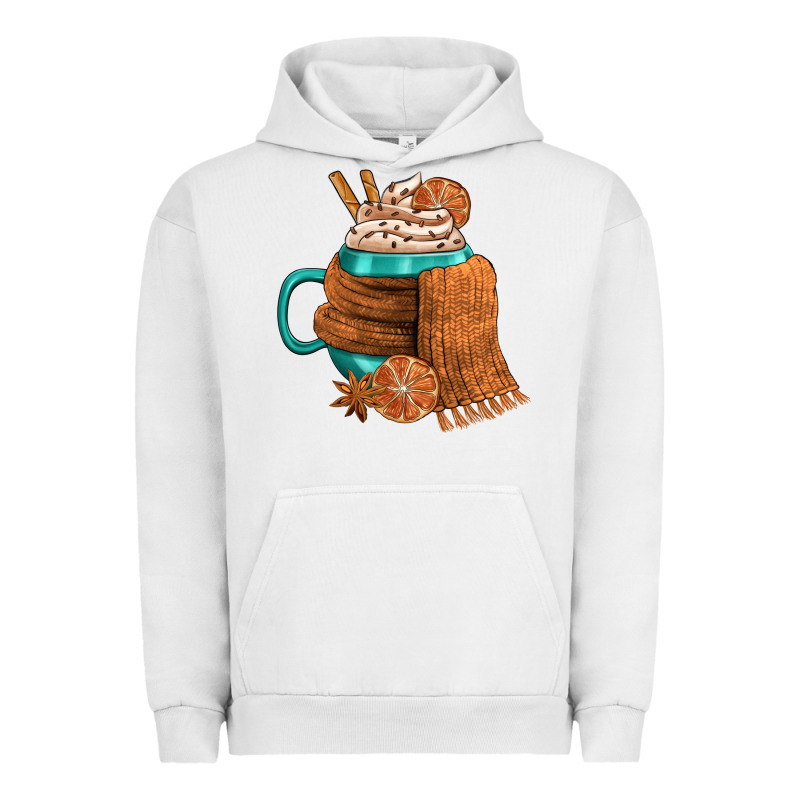 Winter Coffee Cup With Scarf Urban Hoodie by FaDigitalArtStudio | Teevron