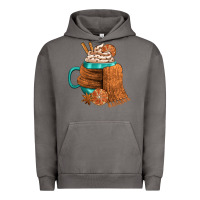 Pigment Tornado Winter Coffee Cup With Scarf Urban Hoodie - FaDigitalArtStudio