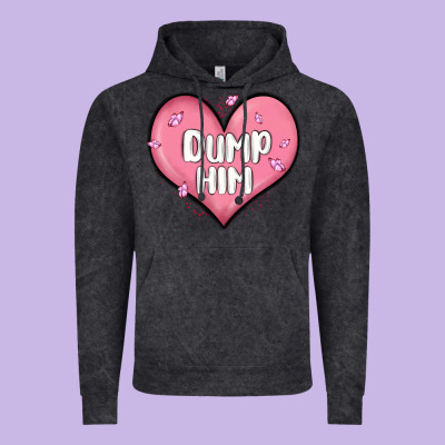 Dump Him Valentines Day Vintage Hoodie Designed By Maliassmallbusiness