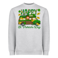 Heather Grey Happy St. Patricks Day Heavyweight Sweatshirt - BundleAndBundleShop