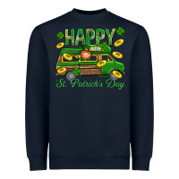 Navy Happy St. Patricks Day Heavyweight Sweatshirt - BundleAndBundleShop