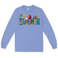 Colony Blue Eastern Teacher Long Sleeve Tee - BundleAndBundleShop