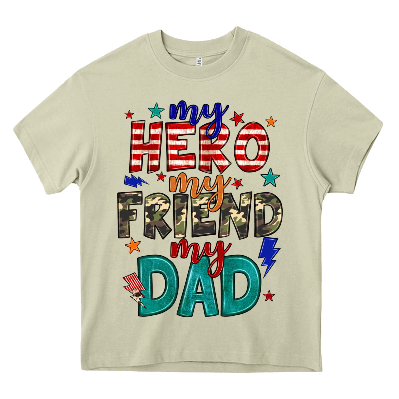 My Hero My Friend My Dad Heavy Core Tee by JahusDesignShop | Teevron