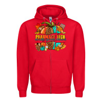 Red pharmacy tech pumpkin Zipper Hoodie - NancyCooperArtShop