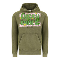 Vintage Olive lucky vibes Vintage Hoodie - MaliasSmallBusiness