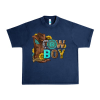 Navy western cowboy Urban Heavy Tee - NancyCooperArtShop