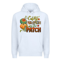 White cutest pumpkin in the patch Premium Hoodie - CowGirlArtShop